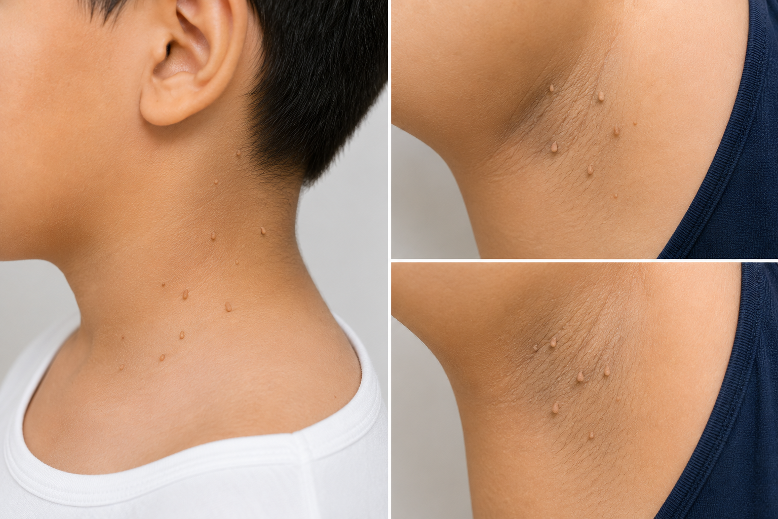 Acantosis avanzada (acrocordones)